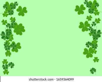 Green background illustration Vector day with Patrick Shamrock and the Center for Free vector