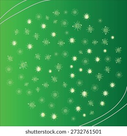 Green background image with fireworks