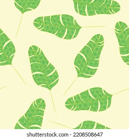 Grüner Hintergrund der Blätter. Vektorgrafik.