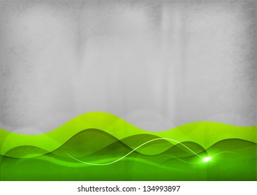 green background with the light wave