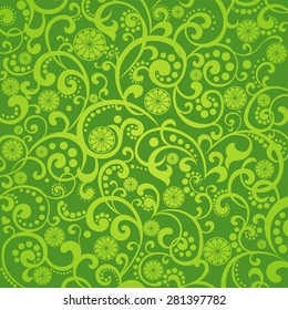 Green background with lime. Vector illustration 