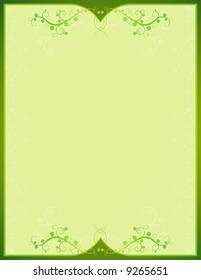 green  background  with lovely shamrock , vector illustration