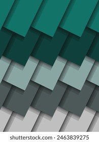 Green background is made of squares connected together at a diagonal angle vector illustration .