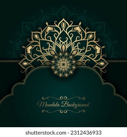Green background with mandala ornament