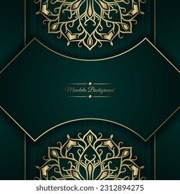 Green background with mandala ornament