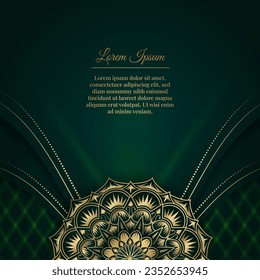 Green background with mandala ornament