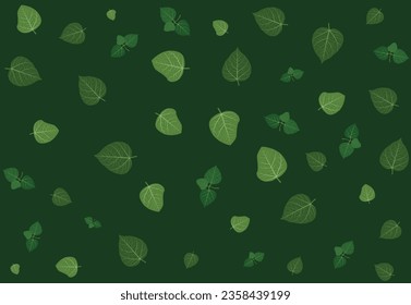 a green background with many leaves, abstract pattern, seamless repeat pattern vector design, floral background vintage allover print, batik print