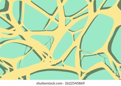 Fundo verde com design de textura abstrata monocromática com padrão listrado amarelo