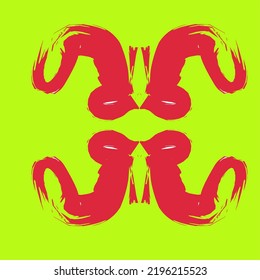 green background monster vector illustration