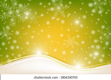 
Green background for the New Year holidays with snowflakes. Design element