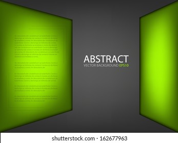 green background on grey background for text and message design , vector