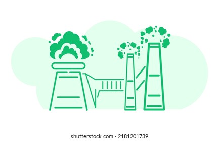 Green background on the theme of green energy. Green planet and zero waste concept. Vector illustration.