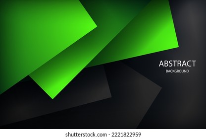 green background overlap dimension grey vector illustration message board for text and message design modern website