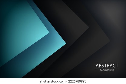 green background overlap dimension grey vector illustration message board for text and message design modern website