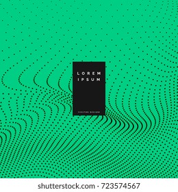 green background with particle effect vector illustration