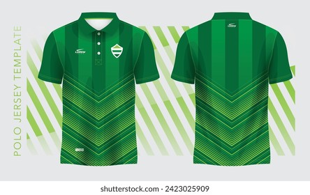 green background and pattern abstract polo jersey sport design