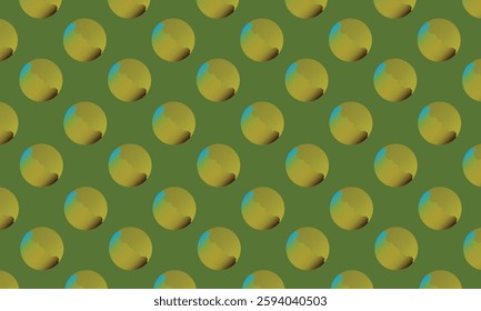 A green background with a pattern of circles and a green