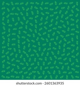 a green background with a pattern of leaves