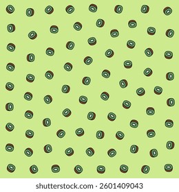a green background with a pattern of small circles