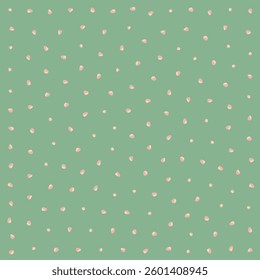 a green background with a lot of pink hearts