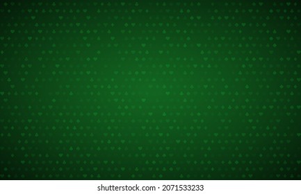 Green background for Poker or Casino. Vector template for your design.