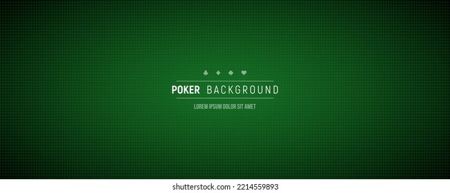 Green background for Poker or Casino. Vector template for your design.