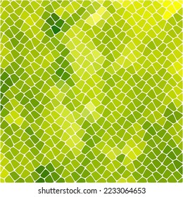 Grüner Hintergrund im polygonalen Stil. Mosaik. Kieselsteine. Vektorhintergrund.