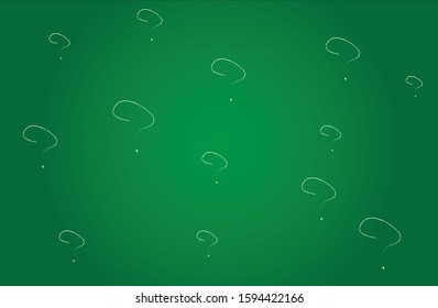 Green Background And Question Mark Vector