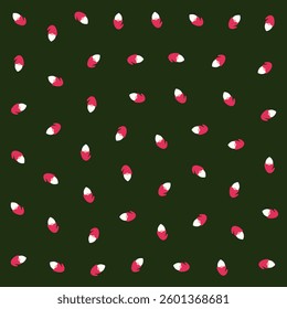 a green background with a lot of red and white candy canes
