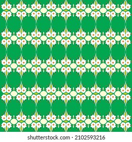 green background with repeated abstract align pattern