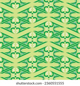 
green background with repeated green abstract pattern for fabric and etc