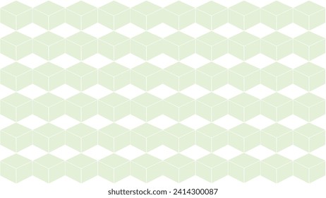 Fondo verde con rhombus y cubos