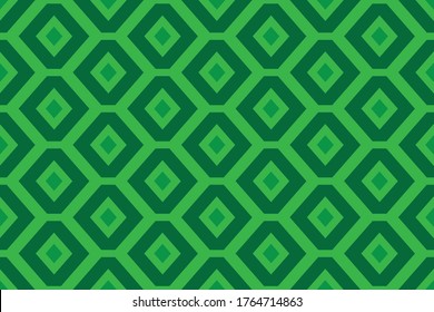 Green background with rhombuses. Seamless texture.