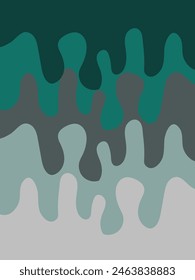 Green background screen, paint dripping marks vector illustration .