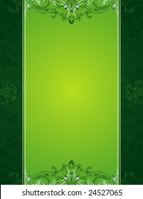 green background with shamrock, vector illustration