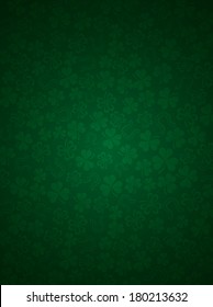 green background with shamrocks, vector illustration