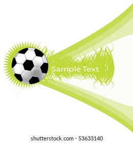 green background with soccer ball