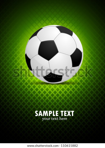 Green Background Soccer Ball Stock Vector (Royalty Free) 110615882