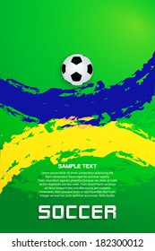 Green background with soccer ball / Soccer ball Poster Soccer ball banner design 
