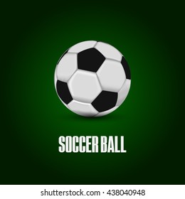 Green Background Soccer Ball Vector Illustration Stock Vector (Royalty