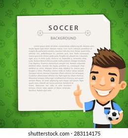 Green Background with Soccer Player