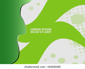 Green background space shadow overlap and dimension modern texture pattern for text and message website design
