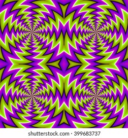 Green  background (spin illusion). Seamless pattern.