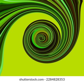 green background spiral template vector.