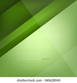 Green background with square and triangle overlap layer and space for add text design , Vector