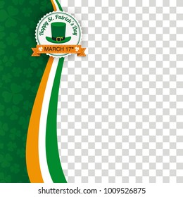 Green background for St. Patrick's Day. Eps 10 vector file.