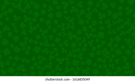 Green background for St. Patrick's day in abstract style. Fresh backdrop with clower leaves. Background St. Patrick's day, great design for any purposes. Irish green holiday party