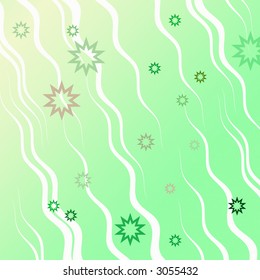 green background with stars