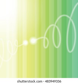 Fondo verde con rayas y luces - plantilla con espacio de copia