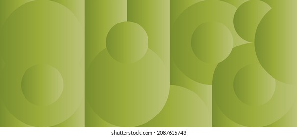 Green background with stripes in space retro style and circles texture with gradient lines. Ultra modern template for wallpaper or web screensaver, beautiful emerald textile pattern.
